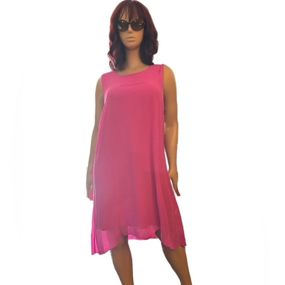 Vince Camuto Plus Size Sleeveless Overlay Dress - Picture 3 of 4